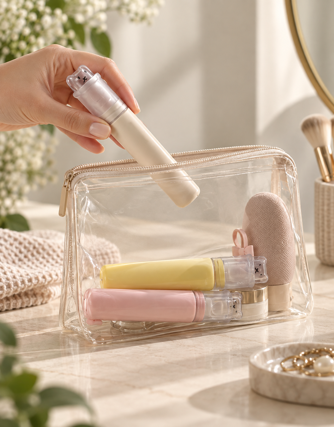 2-in-1 Travel Folding Toothbrush And Toothpaste Storage, Portable Multifunctional For Business Trips