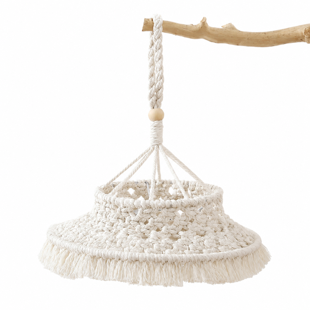Handflätad Bohemisk Vägg/Taklampa – Naturlig Pendellampa