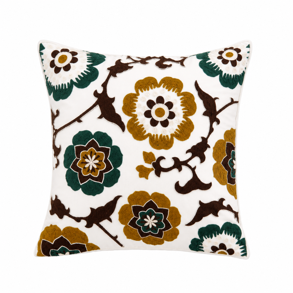 Broderat Kuddfodral i Bomull