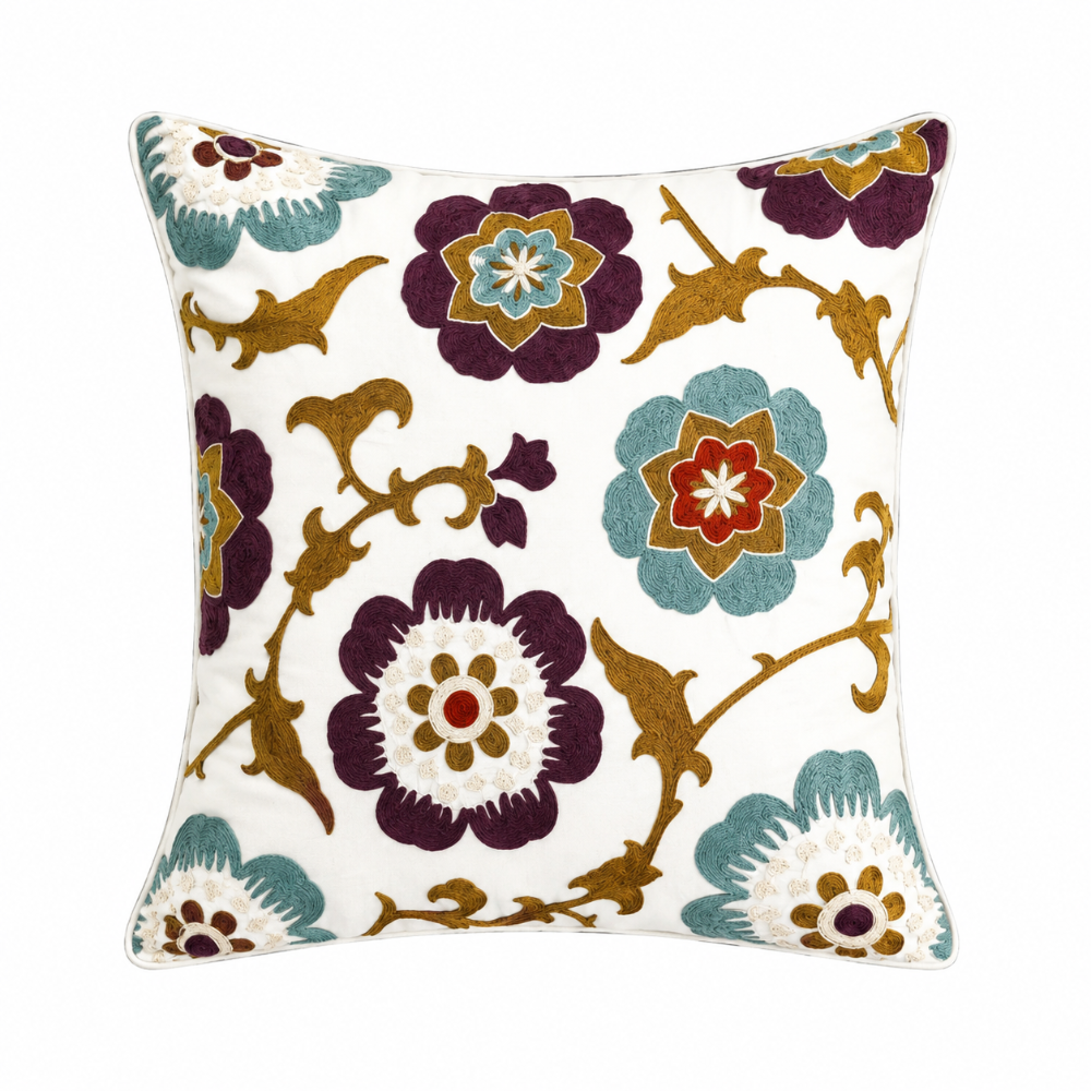 Broderat Kuddfodral i Bomull