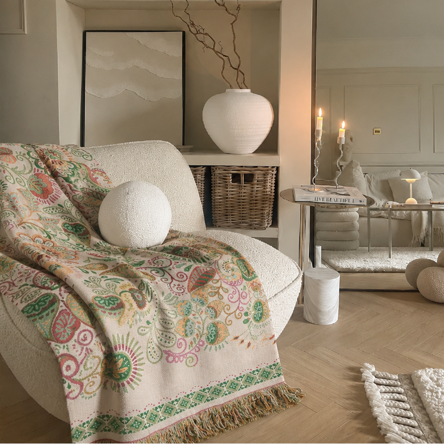 Soffpläd & Soffskydd i Bomull – Elegant Skydd för Alla Årstider