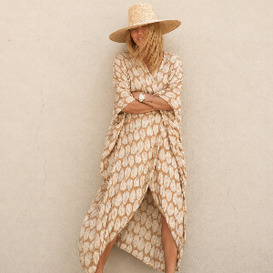 Strand Kimono Bladmönster