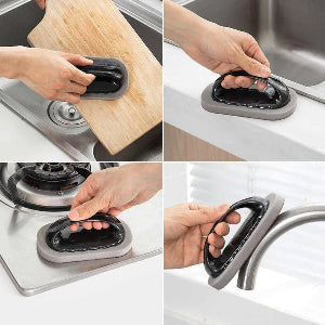 MagicClean Rengöringssvamp med handtag - Tar bort rost, fett & fastbrända rester