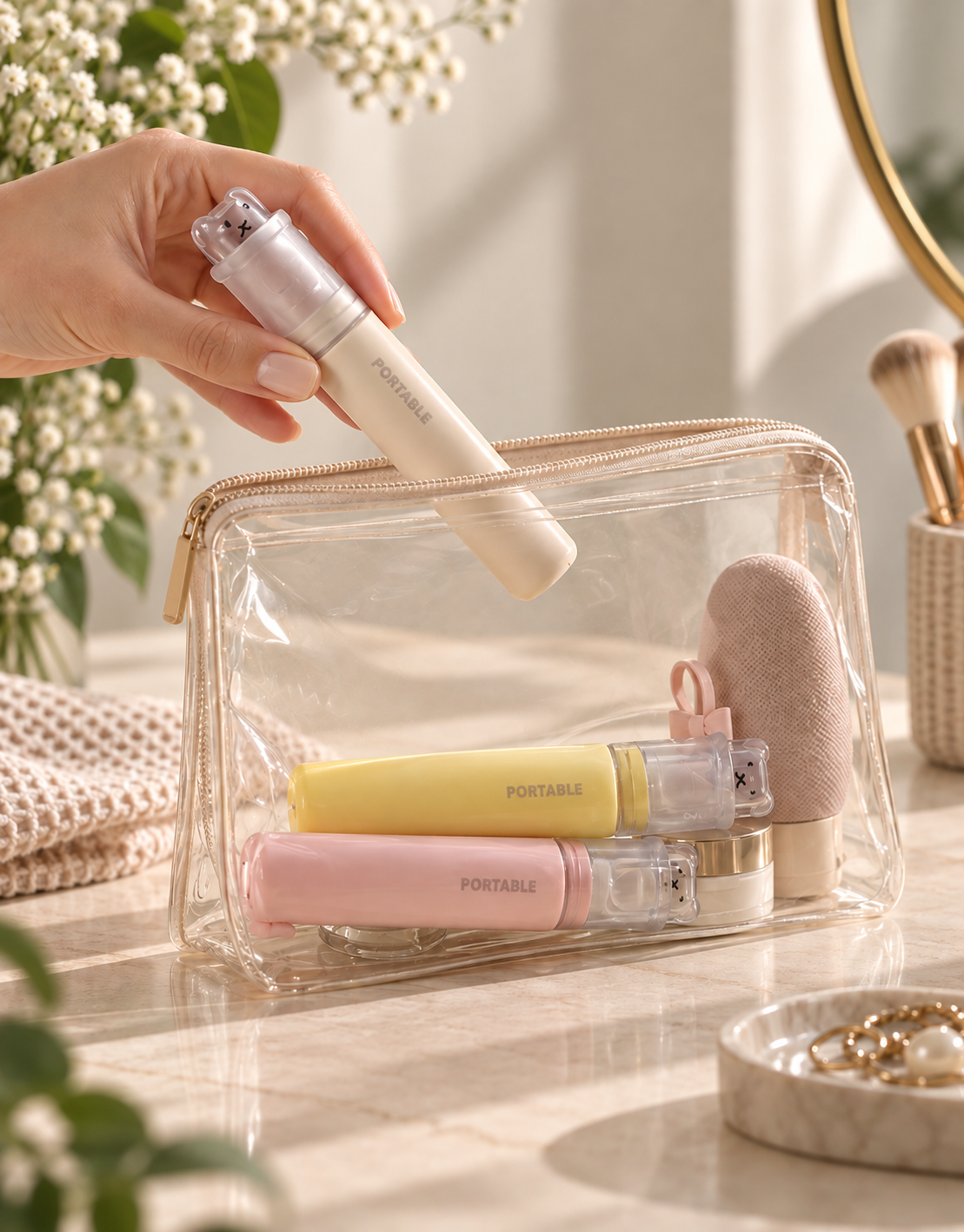 2-in-1 Travel Folding Toothbrush And Toothpaste Storage, Portable Multifunctional For Business Trips