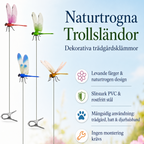 Realistiska trollsländor med clips – 4-pac
