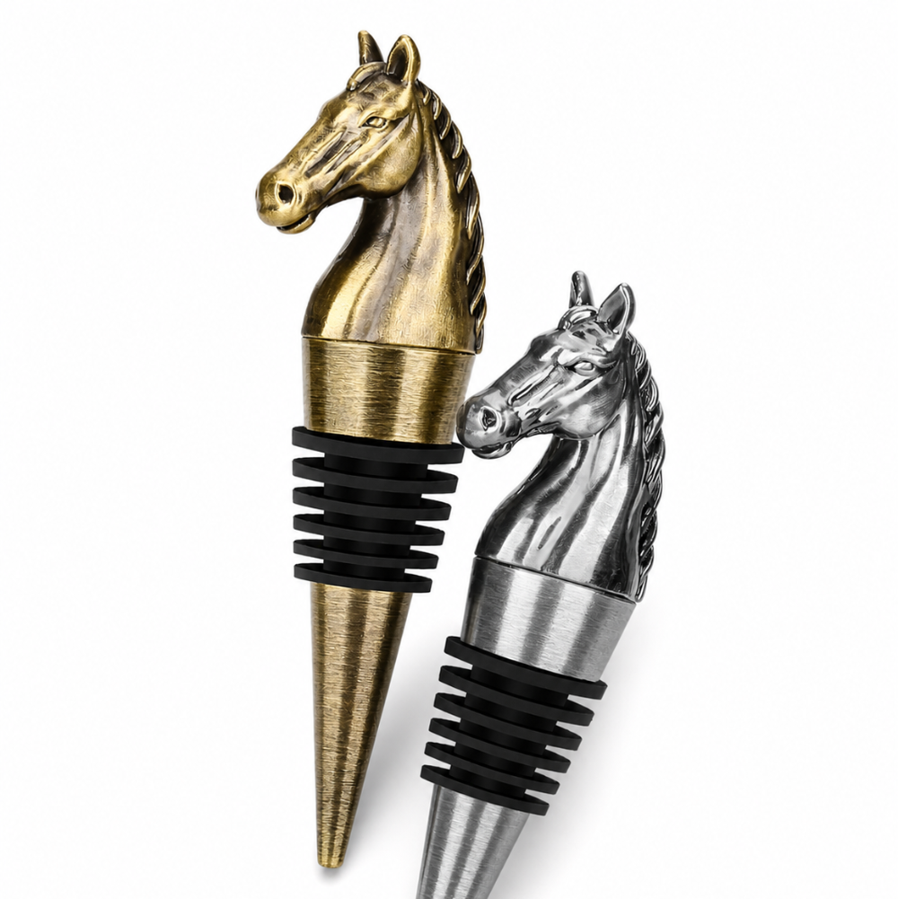 Elegant flaskpropp med hästhuvud