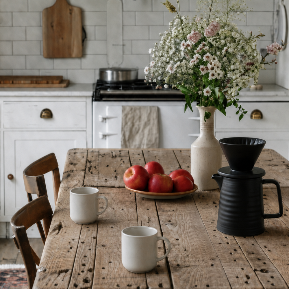 Pour over-kaffeset i keramik