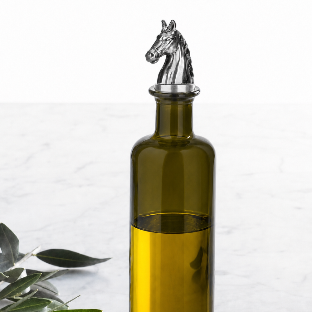 Elegant flaskpropp med hästhuvud