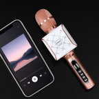 Trådlös karaokemikrofon med Bluetooth, högtalare och FM-sändare